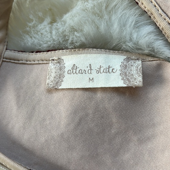 Altar’d State Cranberry Brocade Floral Mini Holiday Dress Size M - Picture 5 of 10